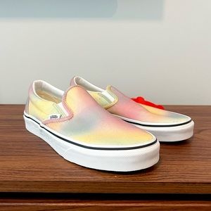 BRAND NEW PASTEL TIE DYE VANS SLIP ON